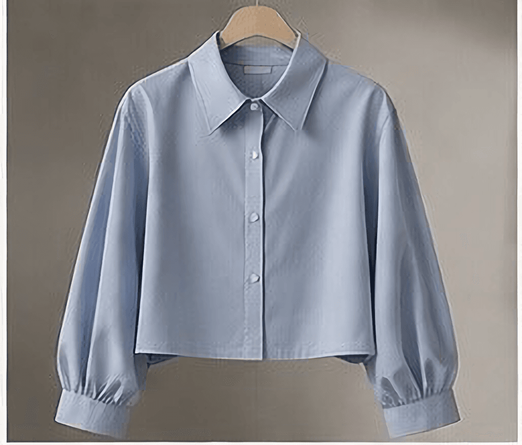 クロップドシャツ（ライトブルー）
