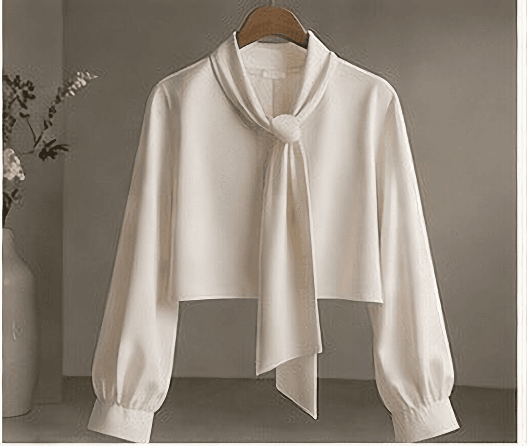 ボウタイブラウス（アイボリー）
