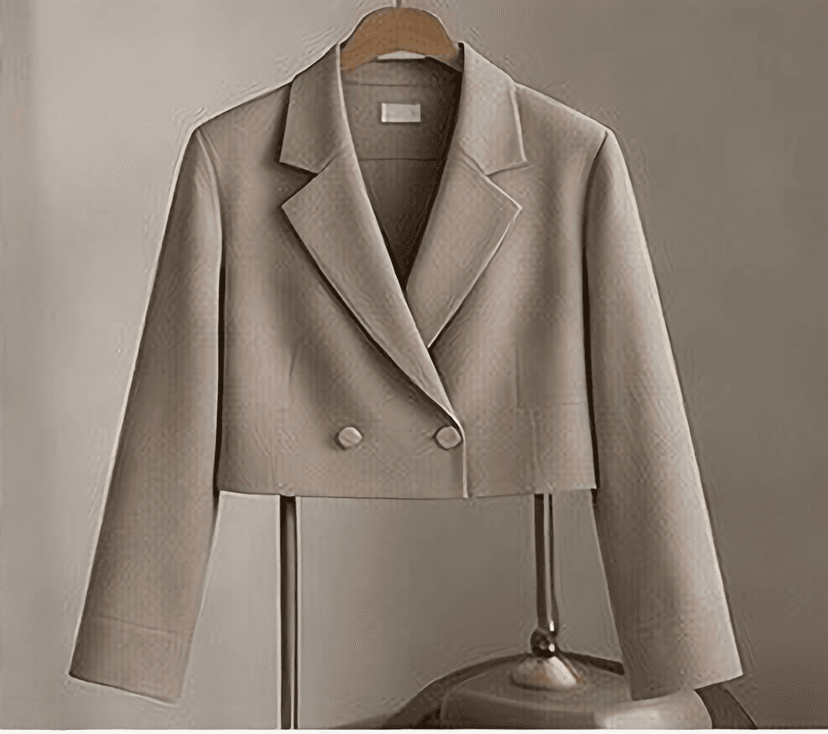 クロップドダブルジャケット（ベージュ）