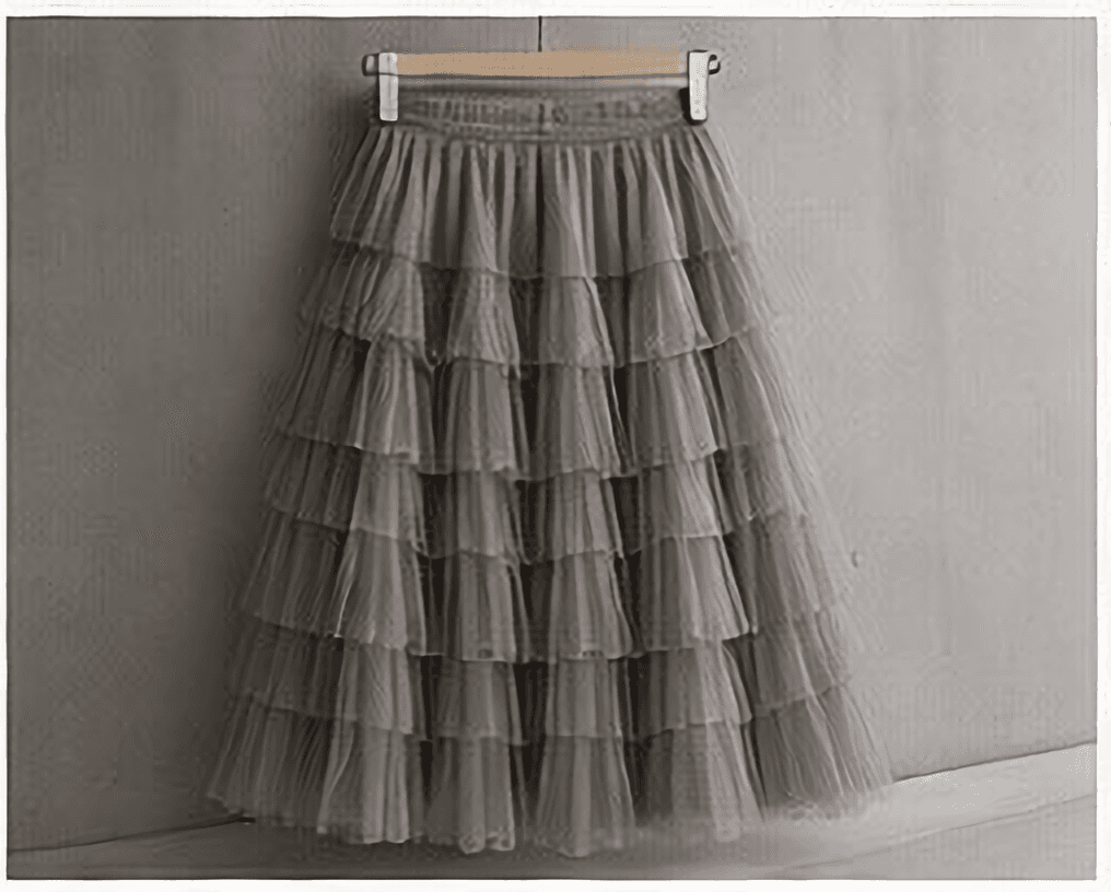 チュールティアードスカート（グレー）