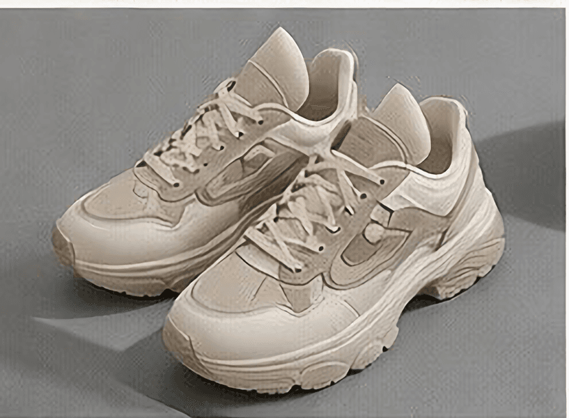 ダッドスニーカー（ベージュ）