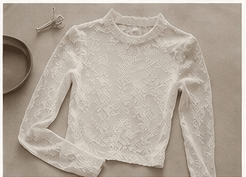 透かし編みニット（アイボリー）